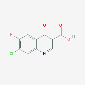 molecular formula C10H5ClFNO3 B12352875 7-Chloro-6-fluoro-4-quinolone-3-carboxylic acid 