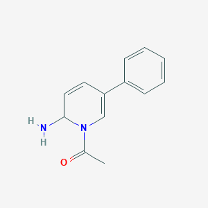 molecular formula C13H14N2O B12352886 1-(2-amino-5-phenyl-2H-pyridin-1-yl)ethanone 