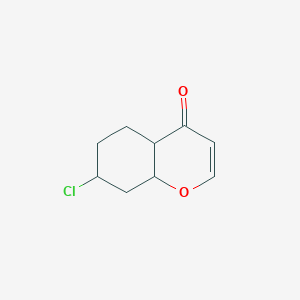 molecular formula C9H11ClO2 B12352914 7-Chloro-4a,5,6,7,8,8a-hexahydrochromen-4-one 