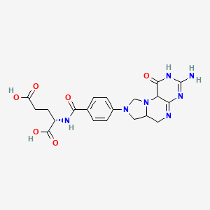 molecular formula C20H23N7O6 B12352919 (2S)-2-[[4-(3-amino-1-oxo-2,6,6a,7,9,10a-hexahydroimidazo[1,5-f]pteridin-8-yl)benzoyl]amino]pentanedioic acid 