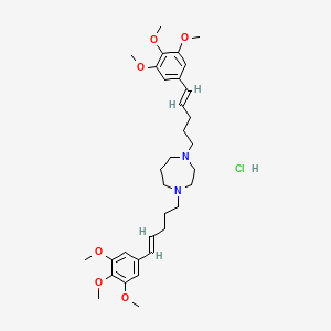 1,4-bis[(E)-5-(3,4,5-trimethoxyphenyl)pent-4-enyl]-1,4-diazepane;hydrochloride