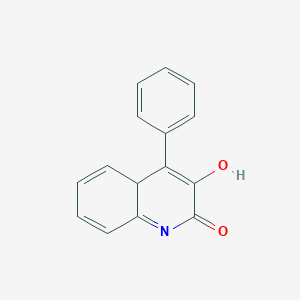 molecular formula C15H11NO2 B12352927 3-hydroxy-4-phenyl-4aH-quinolin-2-one 