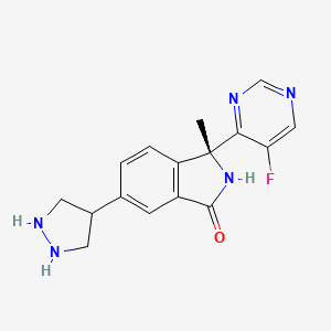 (3R)-3-(5-fluoropyrimidin-4-yl)-3-methyl-6-pyrazolidin-4-yl-2H-isoindol-1-one