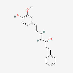 molecular formula C20H22O3 B1235295 (4E)-7-(4-羟基-3-甲氧基苯基)-1-苯基庚-4-烯-3-酮 CAS No. 79559-60-7