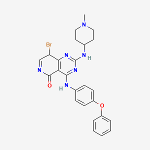 8-bromo-2-[(1-methylpiperidin-4-yl)amino]-4-(4-phenoxyanilino)-8H-pyrido[4,3-d]pyrimidin-5-one