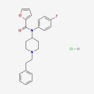 molecular formula C24H26ClFN2O2 B12352970 N-(4-fluorophenyl)-N-(1-phenethylpiperidin-4-yl)furan-2-carboxamide,monohydrochloride CAS No. 2748623-32-5