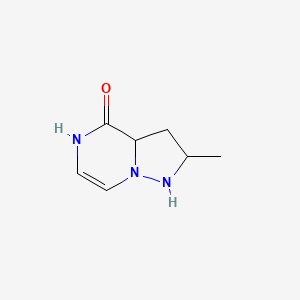 molecular formula C7H11N3O B12352975 2-methyl-2,3,3a,5-tetrahydro-1H-pyrazolo[1,5-a]pyrazin-4-one 