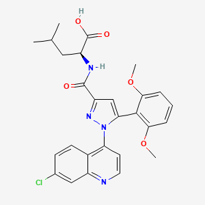 N-[[1-(7-Chloro-4-quinolinyl)-5-(2,6-dimethoxyphenyl)-1H-pyrazol-3-yl]carbonyl]-L-leucine