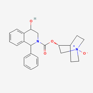 (3R)-3-((4-hydroxy-1-phenyl-1,2,3,4-tetrahydroisoquinoline-2-carbonyl)oxy)quinuclidine1-oxide