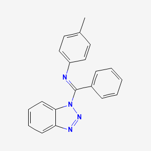 molecular formula C20H16N4 B12353000 N-[1H-1,2,3-Benzotriazol-1-yl(phenyl)methylidene]-4-methylaniline 