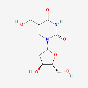 molecular formula C10H16N2O6 B12353009 1-[(2R,4S,5R)-4-hydroxy-5-(hydroxymethyl)oxolan-2-yl]-5-(hydroxymethyl)-1,3-diazinane-2,4-dione 