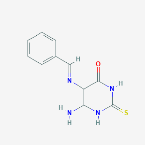 6-Amino-5-(benzylideneamino)-2-sulfanylidene-1,3-diazinan-4-one