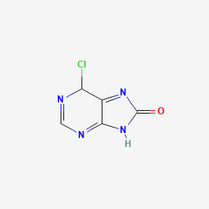 molecular formula C5H3ClN4O B12353044 6-chloro-6,9-dihydropurin-8-one 