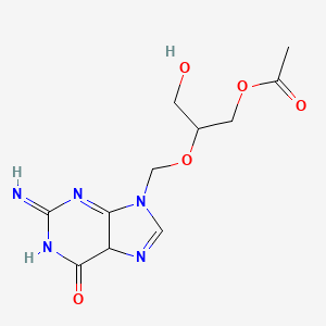 molecular formula C11H15N5O5 B12353060 [3-hydroxy-2-[(2-imino-6-oxo-5H-purin-9-yl)methoxy]propyl] acetate 