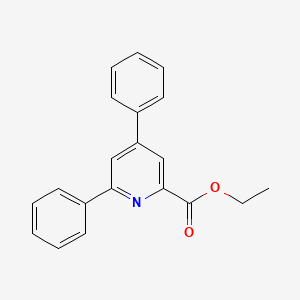 molecular formula C20H17NO2 B12353078 2-Pyridinecarboxylic acid, 4,6-diphenyl-, ethyl ester CAS No. 80560-56-1