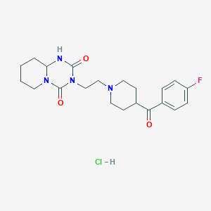 3-[2-[4-(4-Fluorobenzoyl)piperidin-1-yl]ethyl]-1,6,7,8,9,9a-hexahydropyrido[1,2-a][1,3,5]triazine-2,4-dione;hydrochloride