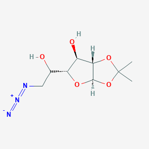 molecular formula C9H15N3O5 B12353090 (3aR,5R,6R,6aS)-5-(2-azido-1-hydroxyethyl)-2,2-dimethyl-3a,5,6,6a-tetrahydrofuro[2,3-d][1,3]dioxol-6-ol 