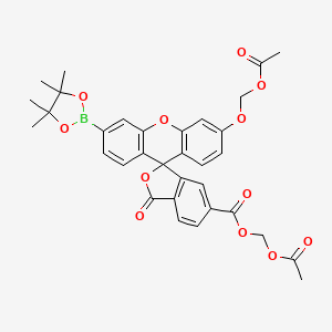 Acetoxymethyl 3'-(acetoxymethoxy)-3-oxo-6'-(4,4,5,5-tetramethyl-1,3,2-dioxaborolan-2-yl)-3H-spiro[isobenzofuran-1,9'-xanthene]-6-carboxylate