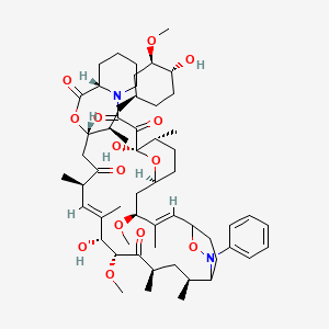 molecular formula C57H86N2O14 B12353120 (2Z,4S,6S,9R,10R,18S,21S,24R,25Z,27R,28R,30R,32S)-10,27-dihydroxy-21-[(2R)-1-[(1S,3R,4R)-4-hydroxy-3-methoxycyclohexyl]propan-2-yl]-4,28-dimethoxy-3,9,24,26,30,32-hexamethyl-34-phenyl-20,35,38-trioxa-13,34-diazatetracyclo[31.2.2.16,10.013,18]octatriaconta-2,25-diene-11,12,19,23,29-pentone 