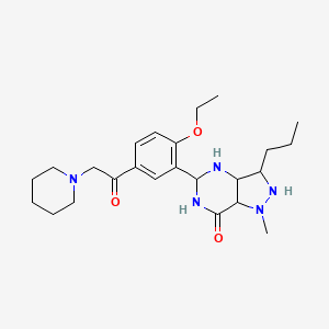 5-[2-ethoxy-5-(2-piperidin-1-ylacetyl)phenyl]-1-methyl-3-propyl-3,3a,4,5,6,7a-hexahydro-2H-pyrazolo[4,3-d]pyrimidin-7-one