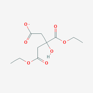 molecular formula C10H15O7- B12353199 1,2,3-Propanetricarboxylic acid, 2-hydroxy-, 1,2-diethyl ester 