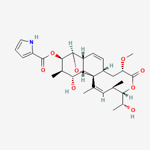 [(1S,3R,4R,5R,6R,7S,8R,11S,13S,16S,17R,18Z)-6-hydroxy-16-[(1R)-1-hydroxyethyl]-13-methoxy-5,17,19-trimethyl-14-oxo-2,15-dioxatetracyclo[9.8.0.01,7.03,8]nonadeca-9,18-dien-4-yl] 1H-pyrrole-2-carboxylate