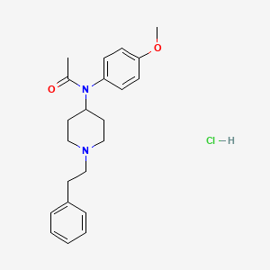 molecular formula C22H29ClN2O2 B12353240 N-(4-methoxyphenyl)-N-[1-(2-phenylethyl)-4-piperidinyl]-acetamide,monohydrochloride CAS No. 2749394-67-8