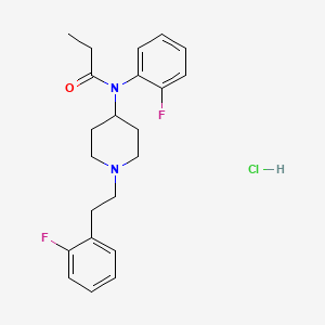 molecular formula C22H27ClF2N2O B12353242 N-(1-(2-fluorophenethyl)piperidin-4-yl)-N-(2-fluorophenyl)propionamide,monohydrochloride CAS No. 2748343-88-4