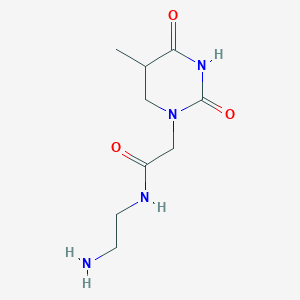 N-(2-aminoethyl)-2-(5-methyl-2,4-dioxo-1,3-diazinan-1-yl)acetamide