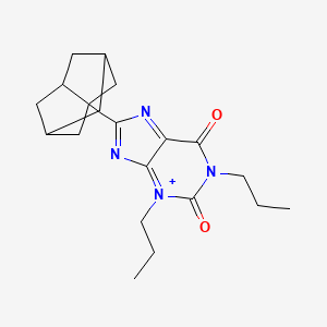 molecular formula C20H27N4O2+ B12353275 1,3-Dipropyl-8-(3-tricyclo[3.3.1.03,7]nonanyl)purin-3-ium-2,6-dione 