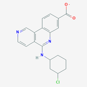 molecular formula C19H17ClN3O2- B12353286 5-[(3-Chlorocyclohexyl)amino]benzo[c][2,6]naphthyridine-8-carboxylate 