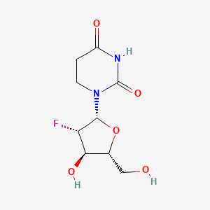 molecular formula C9H13FN2O5 B12353314 1-[(2R,3S,4R,5R)-3-fluoro-4-hydroxy-5-(hydroxymethyl)oxolan-2-yl]-1,3-diazinane-2,4-dione 