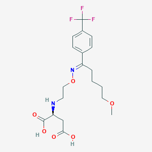 Aspartic acid, N-[2-[[(E)-[5-methoxy-1-[4-(trifluoromethyl)phenyl]pentylidene]amino]oxy]ethyl]-