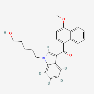 molecular formula C25H25NO3 B12353376 (1-(5-hydroxypentyl)-1H-indol-3-yl-2,4,5,6,7-d5)(4-methoxynaphthalen-1-yl)methanone 