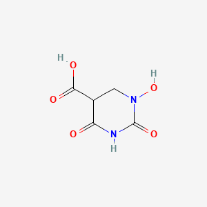 molecular formula C5H6N2O5 B12353388 1-Hydroxy-2,4-dioxo-1,3-diazinane-5-carboxylic acid 