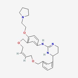 molecular formula C28H36N4O3 B12353509 (16Z)-11-(2-pyrrolidin-1-ylethoxy)-14,19-dioxa-5,7,27-triazatetracyclo[19.3.1.12,6.18,12]heptacosa-1(24),5,8(26),9,11,16,21(25),22-octaene 