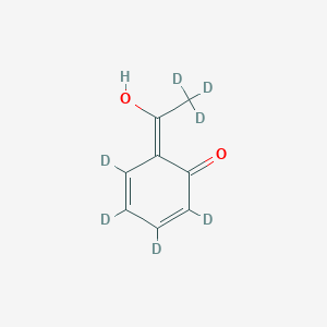 molecular formula C8H8O2 B12353522 (6E)-2,3,4,5-tetradeuterio-6-(2,2,2-trideuterio-1-hydroxyethylidene)cyclohexa-2,4-dien-1-one 