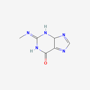 molecular formula C6H7N5O B12353523 2-Methylimino-3,4-dihydropurin-6-one 