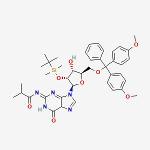 N-[9-[(2R,3R,4R,5R)-5-[[bis(4-methoxyphenyl)-phenylmethoxy]methyl]-3-[tert-butyl(dimethyl)silyl]oxy-4-hydroxyoxolan-2-yl]-6-oxo-5H-purin-2-ylidene]-2-methylpropanamide