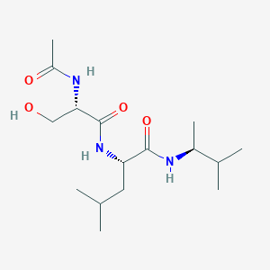 molecular formula C16H31N3O4 B12353587 L-Valine,N-acetyl-L-seryl-L-leucyl-(9CI) 