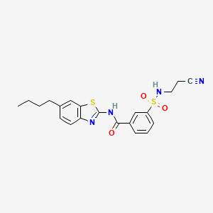 N-(6-butyl-1,3-benzothiazol-2-yl)-3-[(2-cyanoethyl)sulfamoyl]benzamide