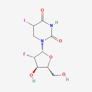 molecular formula C9H12FIN2O5 B12353671 1-[(2R,3S,4R,5R)-3-fluoro-4-hydroxy-5-(hydroxymethyl)oxolan-2-yl]-5-iodo-1,3-diazinane-2,4-dione 