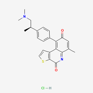 9-[4-[(2R)-1-(dimethylamino)propan-2-yl]phenyl]-6-methylthieno[2,3-c]quinoline-4,8-dione;hydrochloride