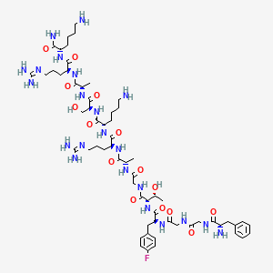 molecular formula C61H99FN22O15 B12353708 H-Phe-Gly-Gly-Phe(4-F)-Thr-Gly-Ala-Arg-Lys-Ser-Ala-Arg-Lys-NH2 