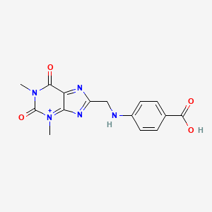 4-[(1,3-Dimethyl-2,6-dioxopurin-3-ium-8-yl)methylamino]benzoic acid