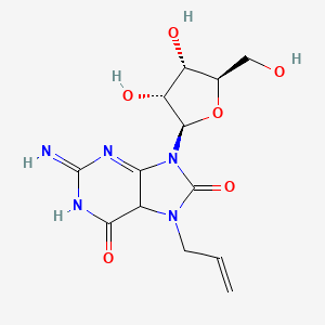 9-[(2R,3R,4S,5R)-3,4-dihydroxy-5-(hydroxymethyl)oxolan-2-yl]-2-imino-7-prop-2-enyl-5H-purine-6,8-dione