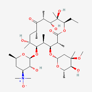 molecular formula C37H67NO14 B12353878 [(2S,3R,4S,6R)-2-[[(3R,4S,5S,6R,7R,9R,11R,12R,13R,14R)-14-ethyl-7,12,13-trihydroxy-4-[(2S,4R,5S,6S)-5-hydroxy-4-methoxy-4,6-dimethyl-oxan-2-yl]oxy-3,5,7,9,11,13-hexamethyl-2,10-dioxo-1-oxacyclotetradec-6-yl]oxy]-3-hydroxy-6-methyl-oxan-4-yl]-dimethyl-oxid 