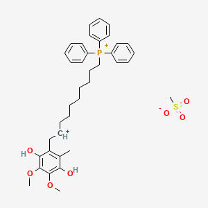 Phosphonium,[10-(3,6-dihydroxy-4,5-dimethoxy-2-methylphenyl)decyl]triphenyl-,methanesulfonate