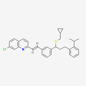 molecular formula C33H34ClNS B12353965 7-chloro-2-[(E)-2-[3-[1-(cyclopropylmethylsulfanyl)-3-(2-propan-2-ylphenyl)propyl]phenyl]ethenyl]quinoline 