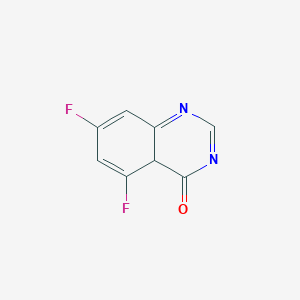 molecular formula C8H4F2N2O B12353976 5,7-difluoro-4aH-quinazolin-4-one 